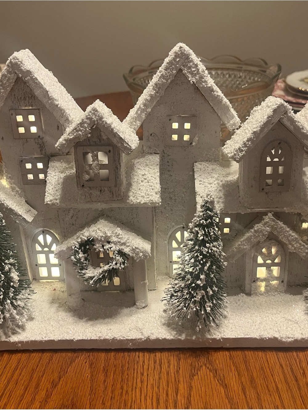 White Snowy Village LED Holiday Decor